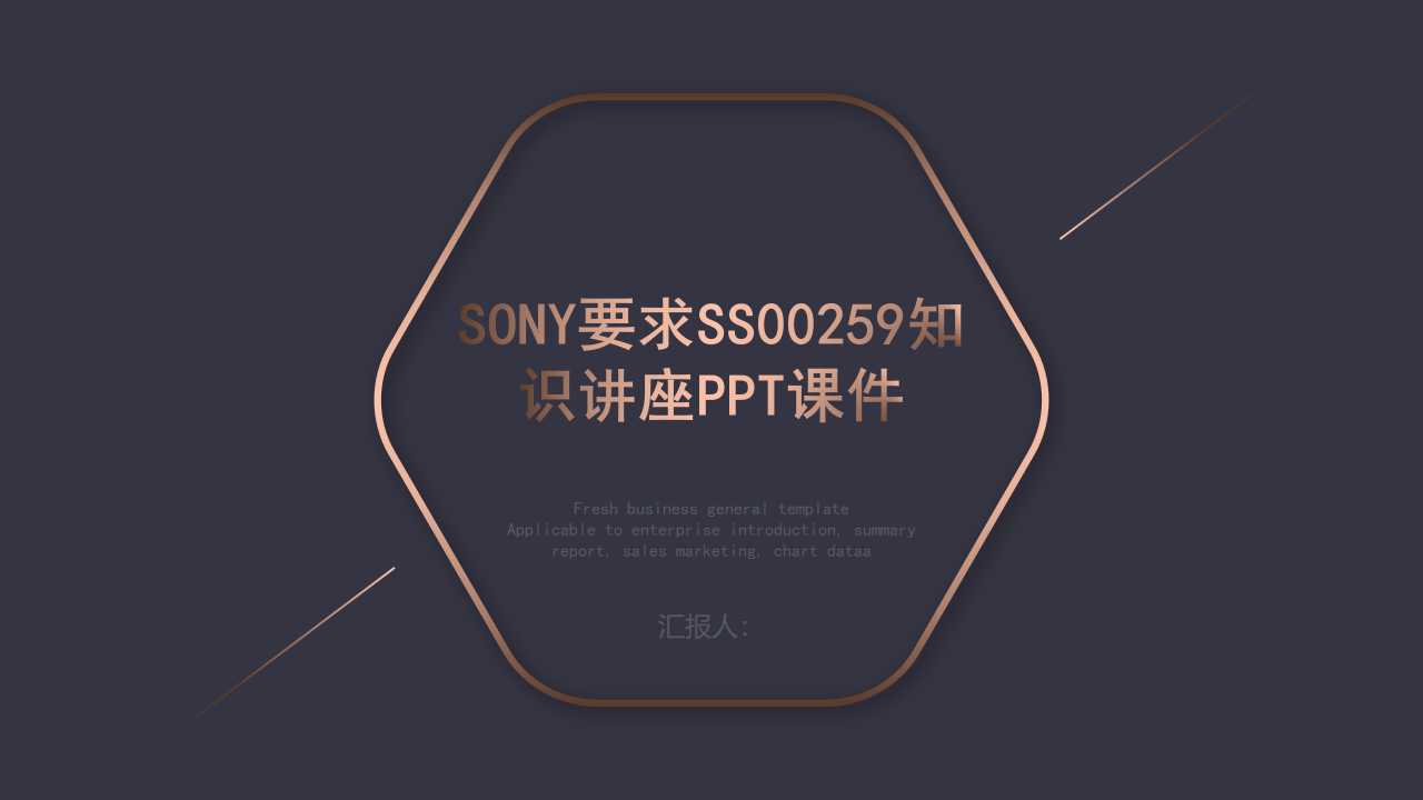 SONY要求SS00259知识讲座PPT课件
