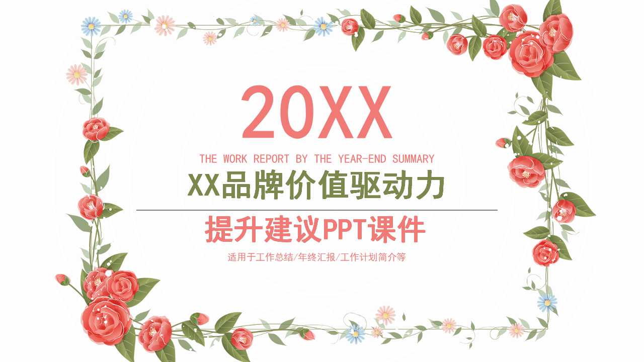 XX品牌价值驱动力提升建议PPT课件