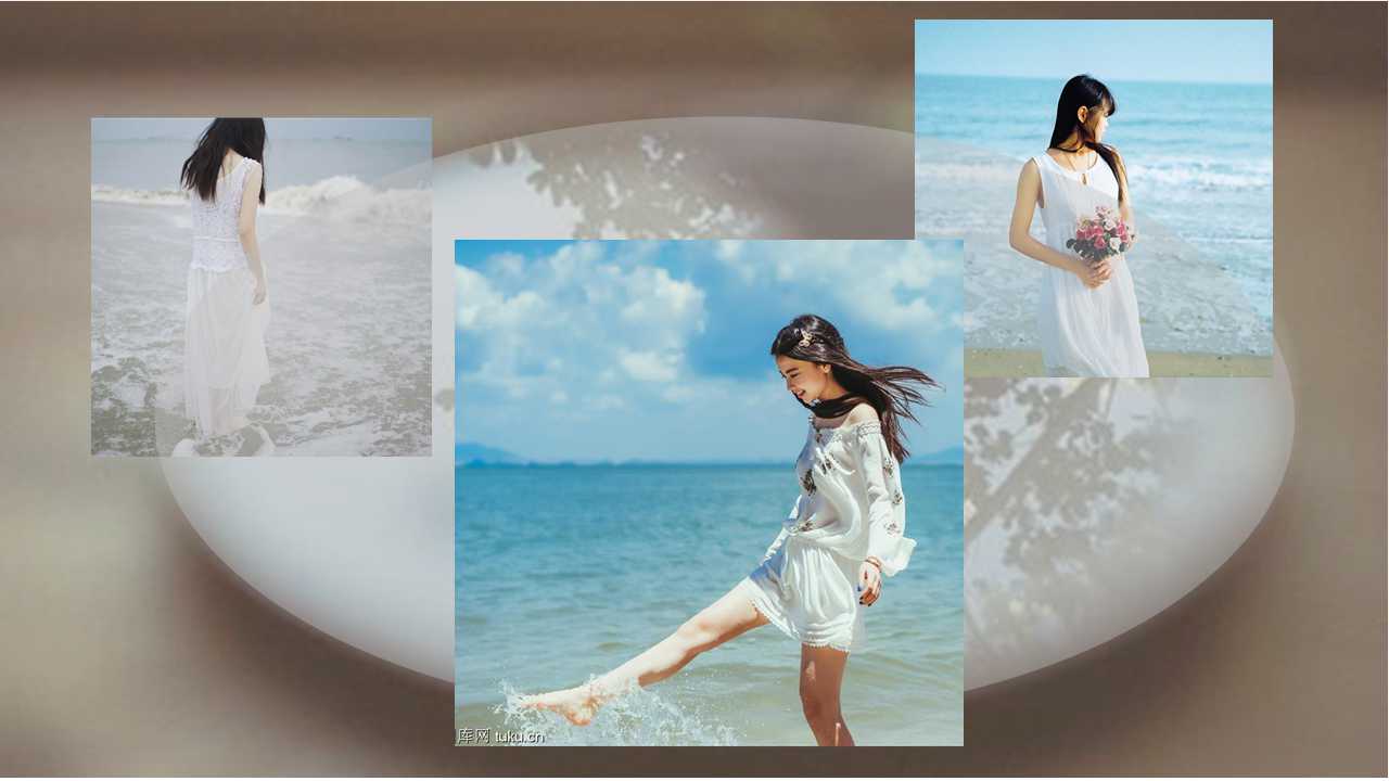 骑车旅游相册幻灯片模板