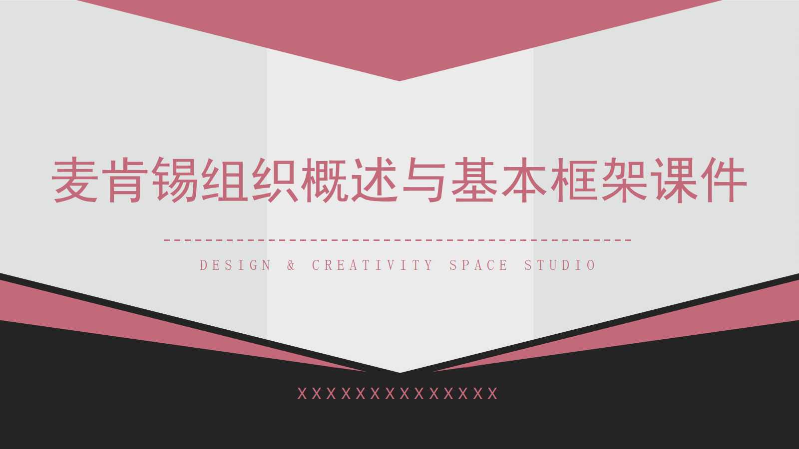 麦肯锡组织概述与基本框架PPT课件