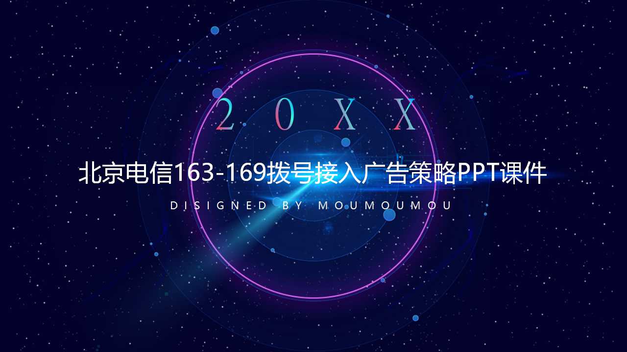 北京电信163-169拨号接入广告策略PPT课件
