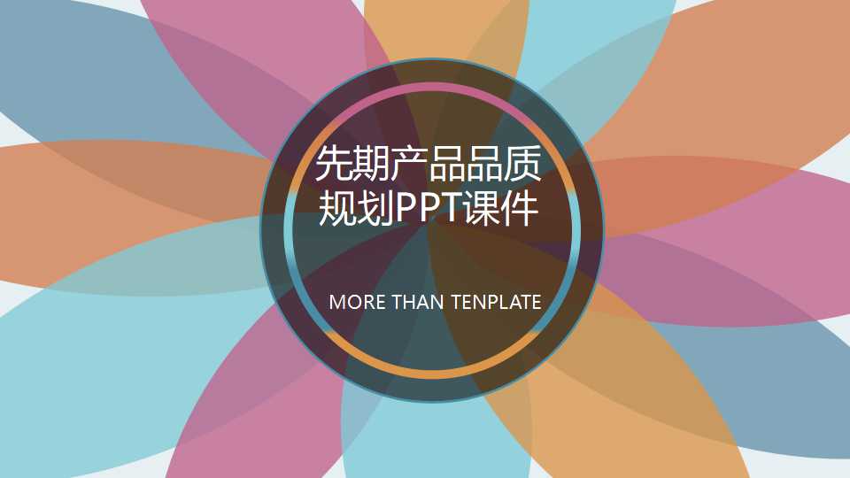 先期产品品质规划PPT课件