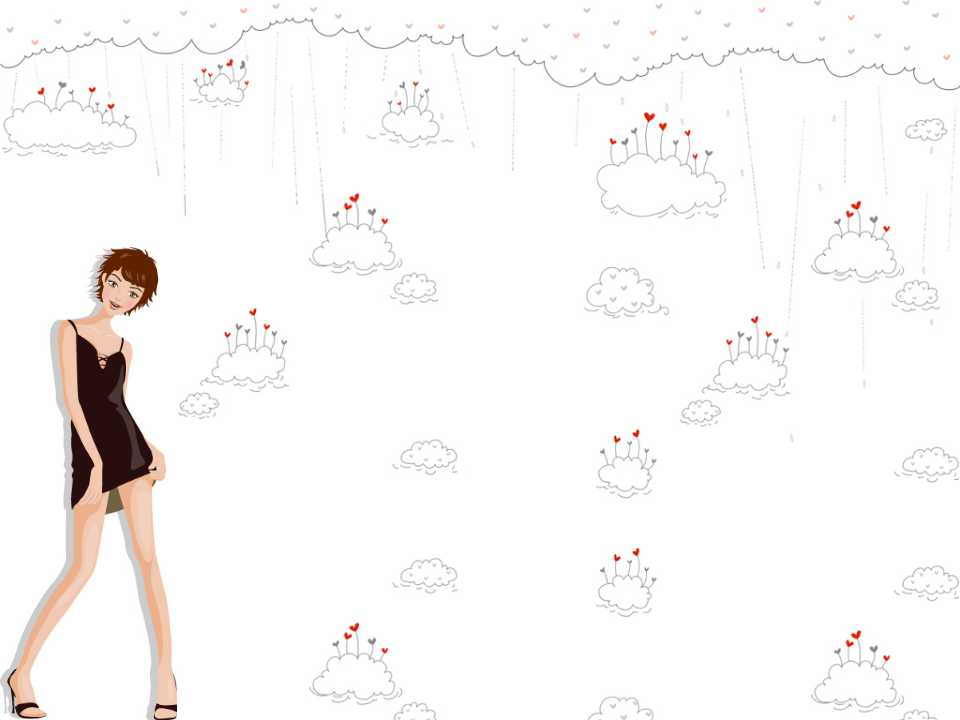 卡通PPT模板下载_土著美女