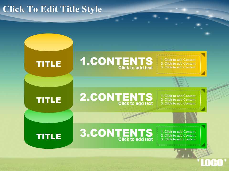 风景PPT模板免费下载_薄暮风车