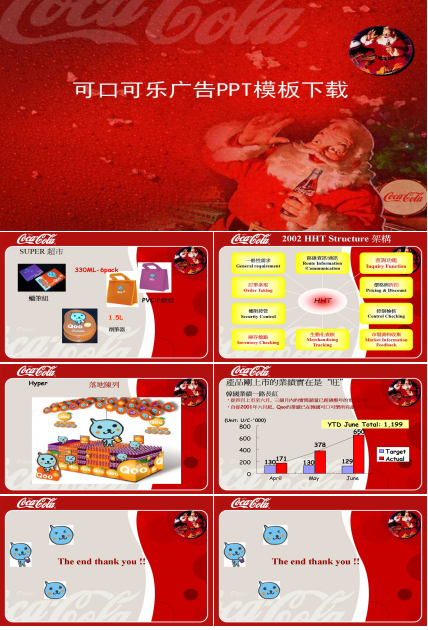 可口可乐广告PPT模板下载