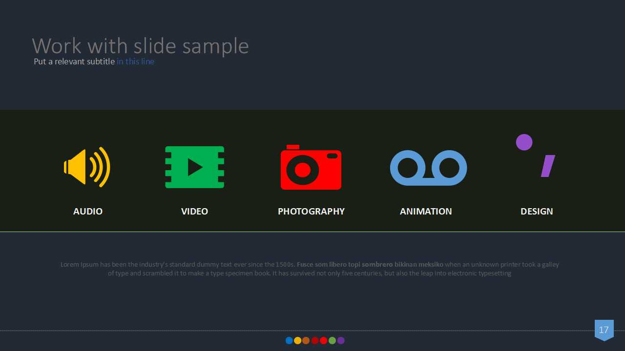 卡通风格PPT模板（黑色背景）