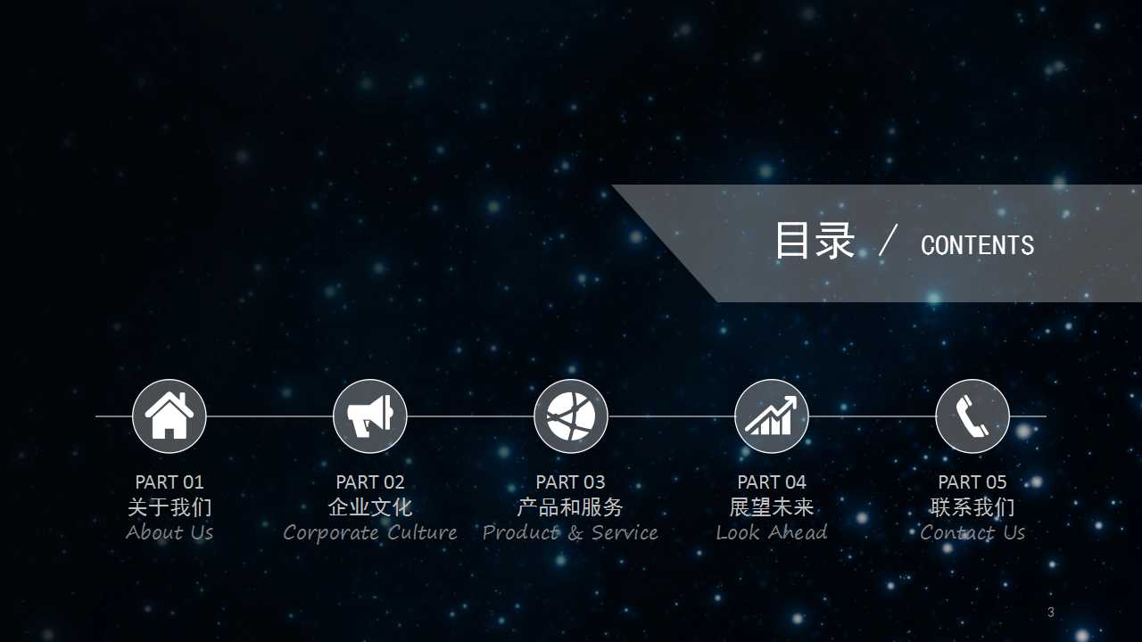 星空与明月PPT模板下载