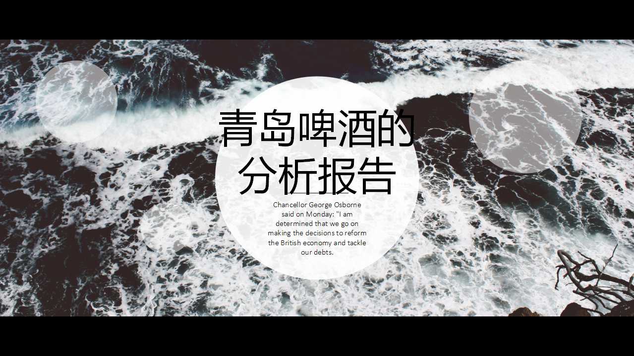 青岛啤酒的分析报告PPT课件