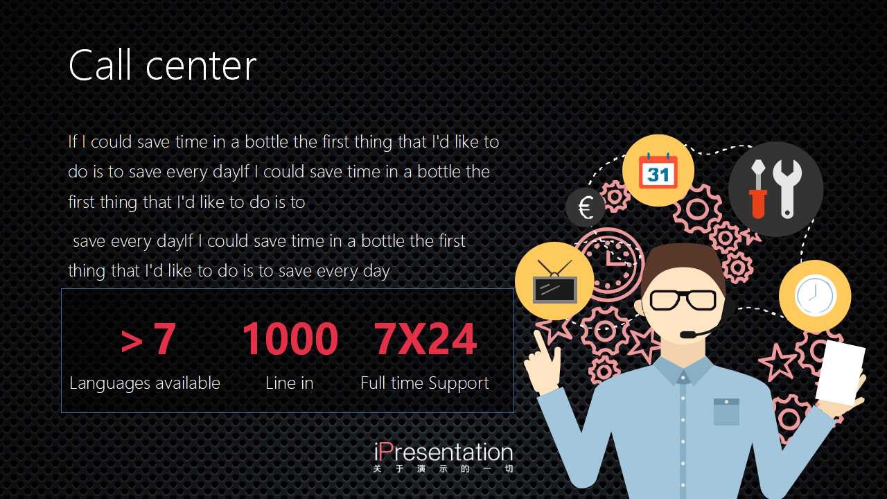 有关于通信的PPT模板下载