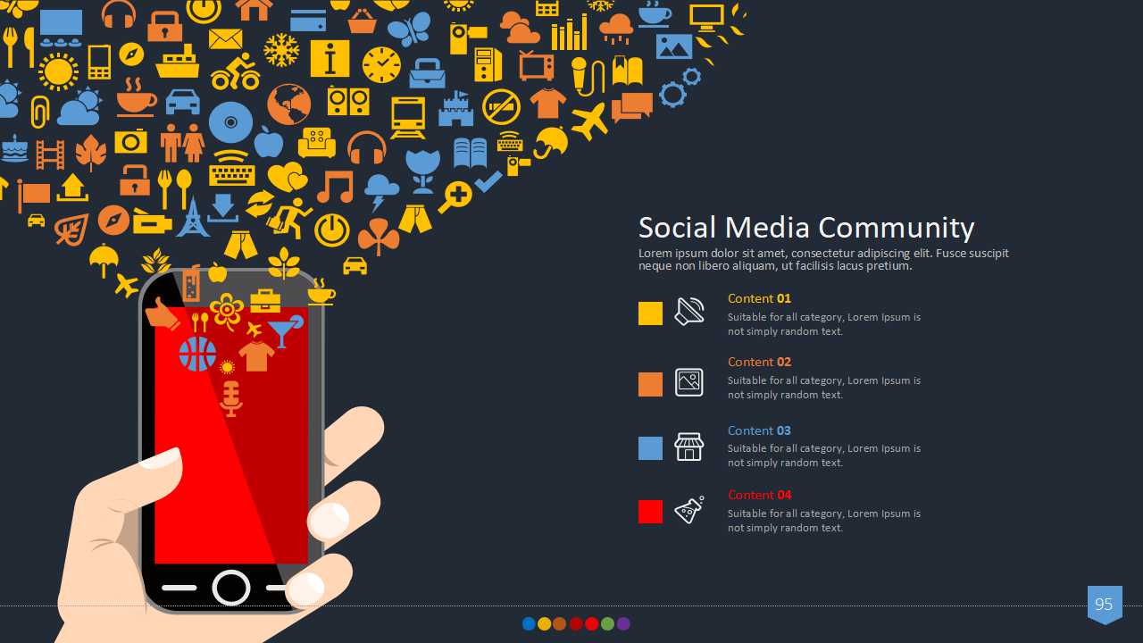 卡通风格PPT模板（黑色背景）