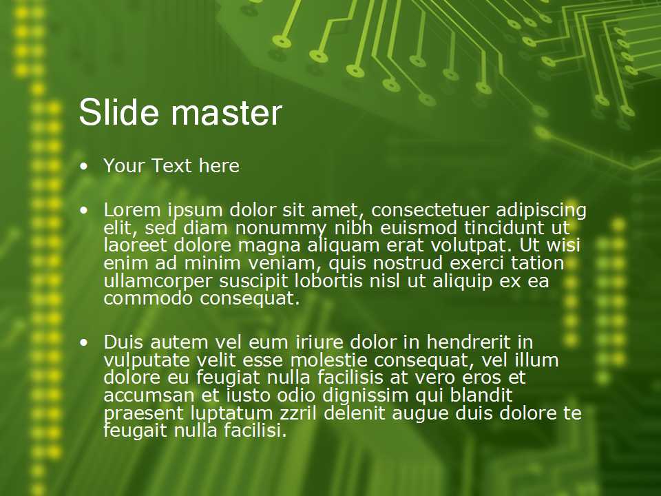 顶部边框主题电路PPT模版下载