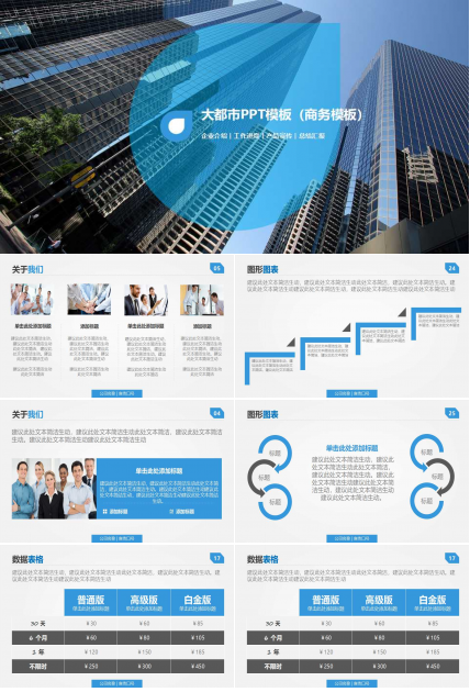 大都市PPT模板（商务模板）