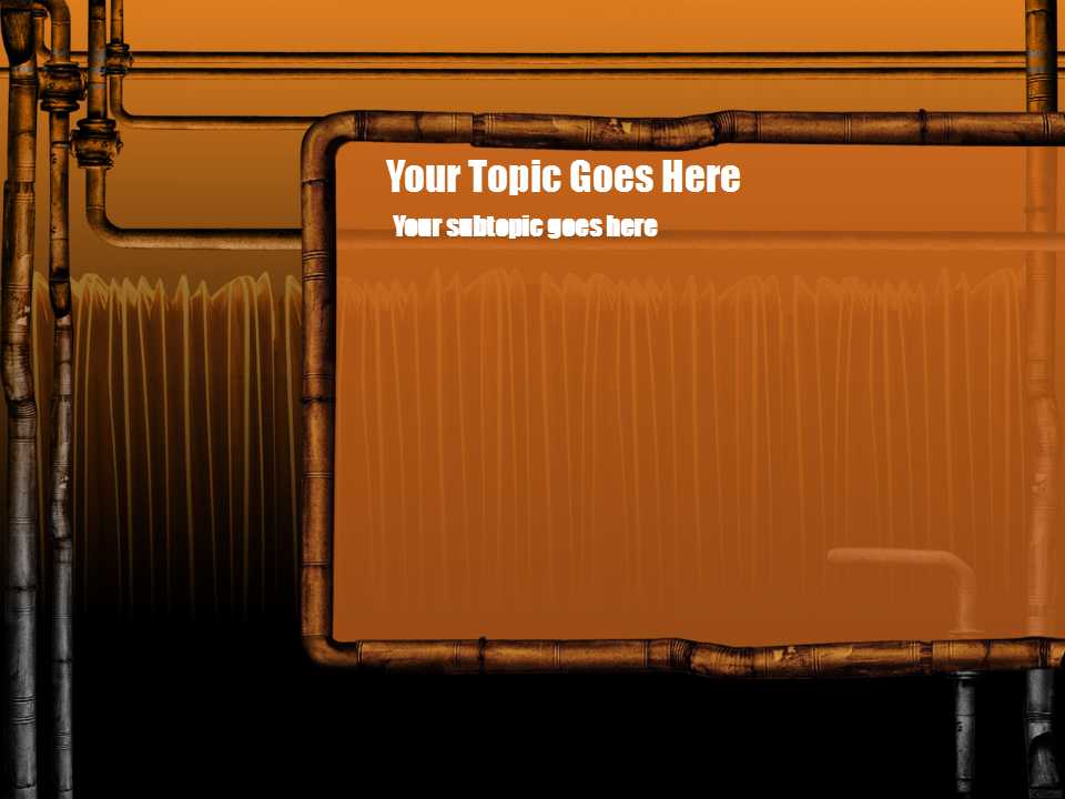 工商业PPT模板_老工业管道