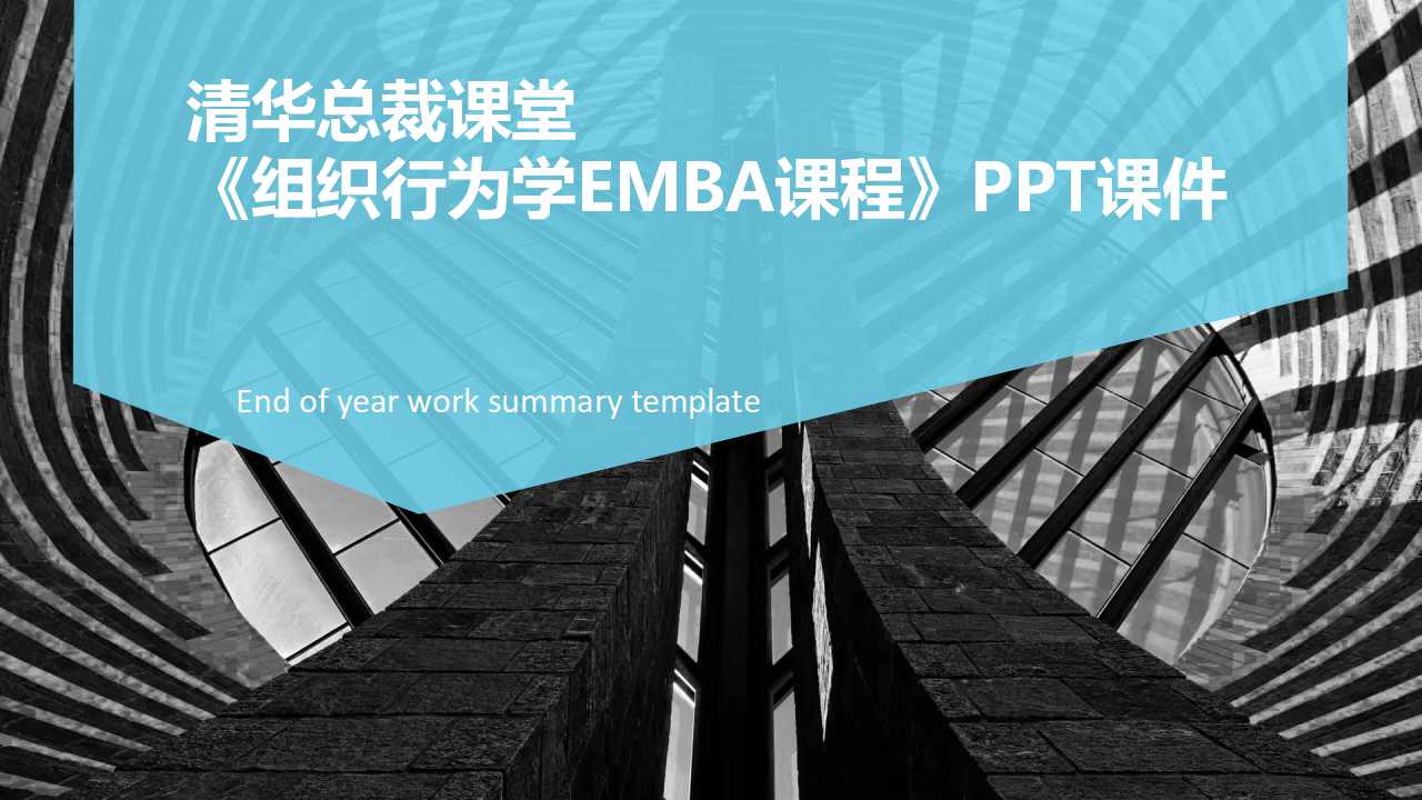 清华总裁课堂《组织行为学EMBA课程》PPT课件
