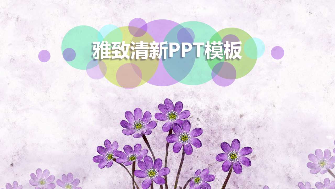 雅致清新PPT模板
