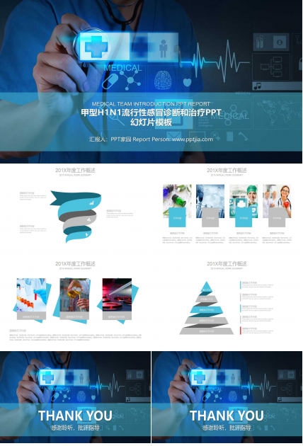 甲型H1N1流行性感冒诊断和治疗PPT幻灯片模板