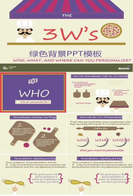 绿色背景PPT模板