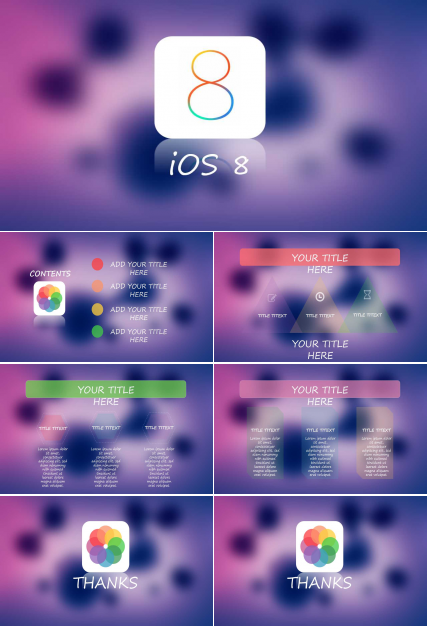 漂亮风格图案PPT免费模板