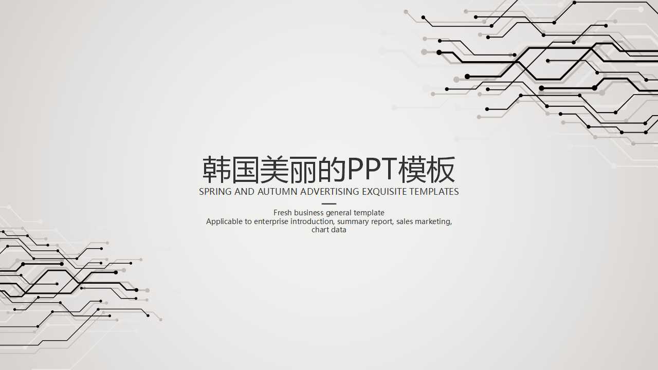 韩国美丽的PPT模板