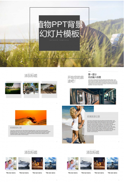 植物PPT背景幻灯片模板