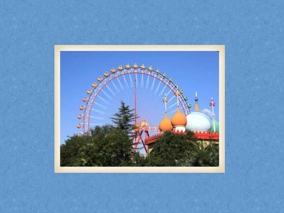 蓝色喷泉PPT背景模板下载