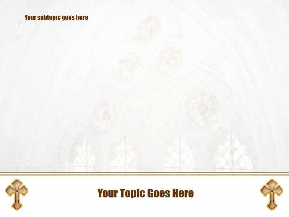 宗教神话PPT模板之玻璃十字架