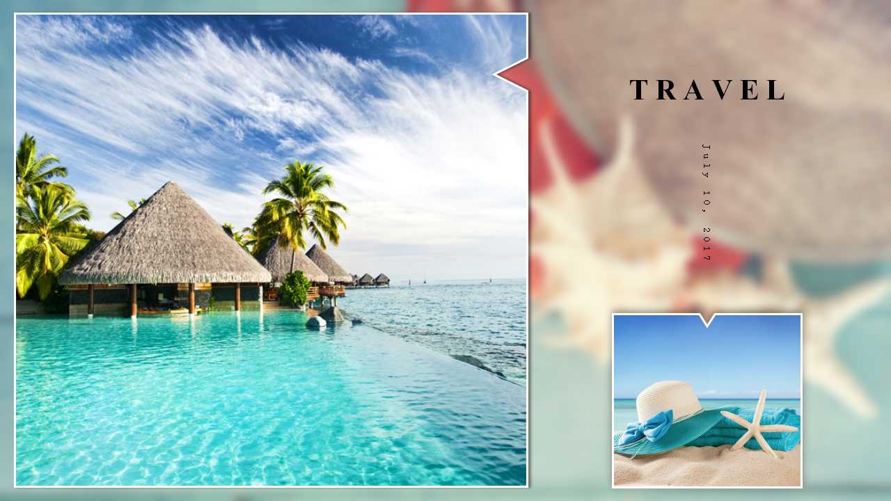 PPT模板-浅蓝色背景-愉快的夏日