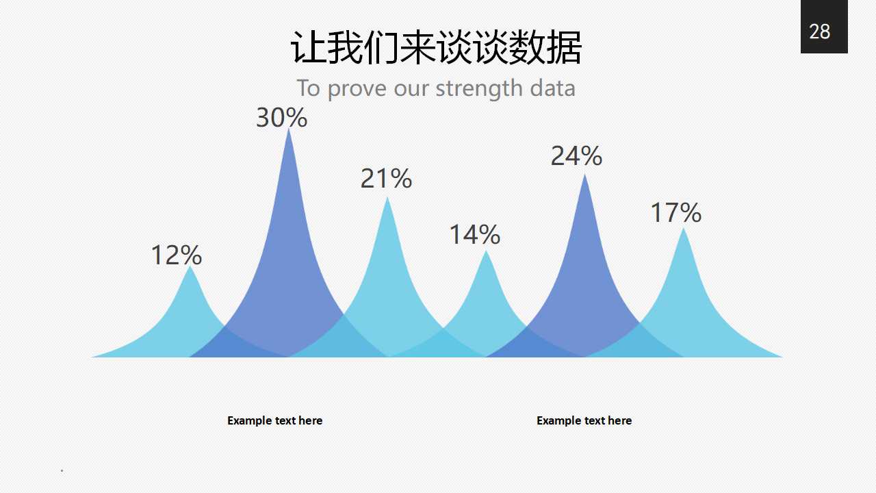 统计图表PPT模板（十字形图案）