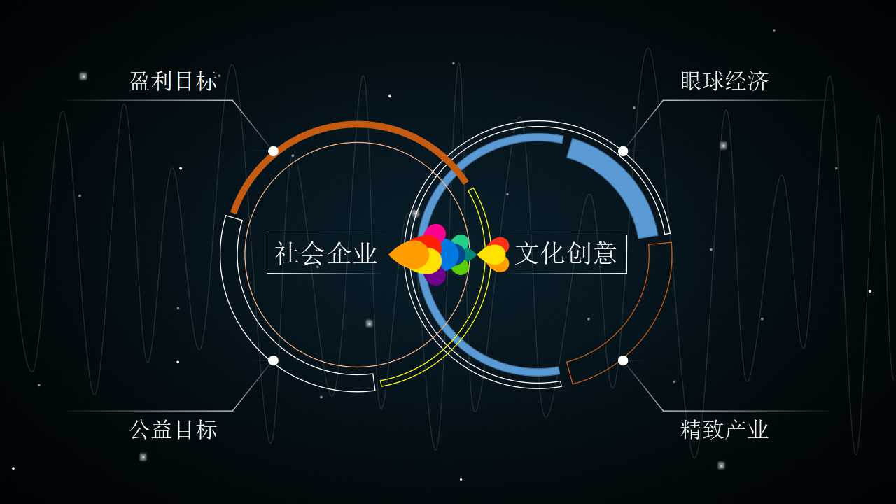 黑夜闪电背景PPT模板