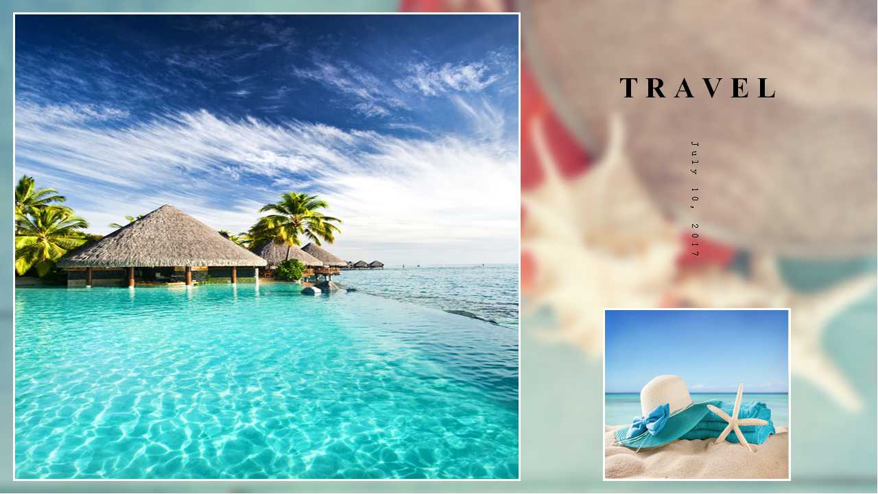 海岸风光风景模板