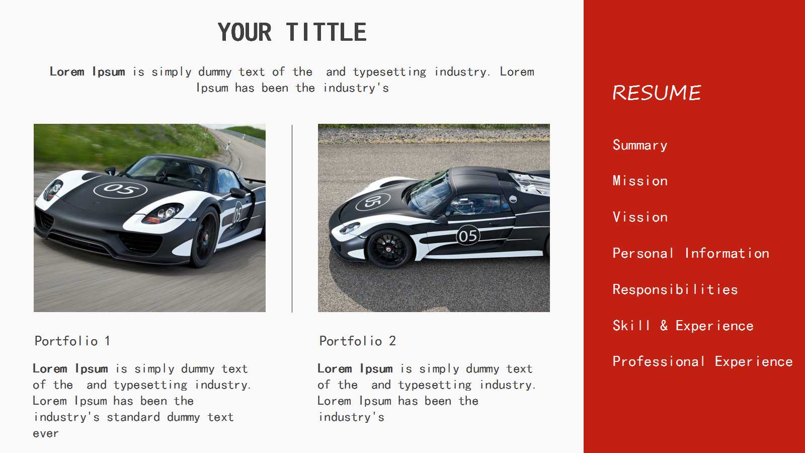 简约时尚个人简历PPT模板