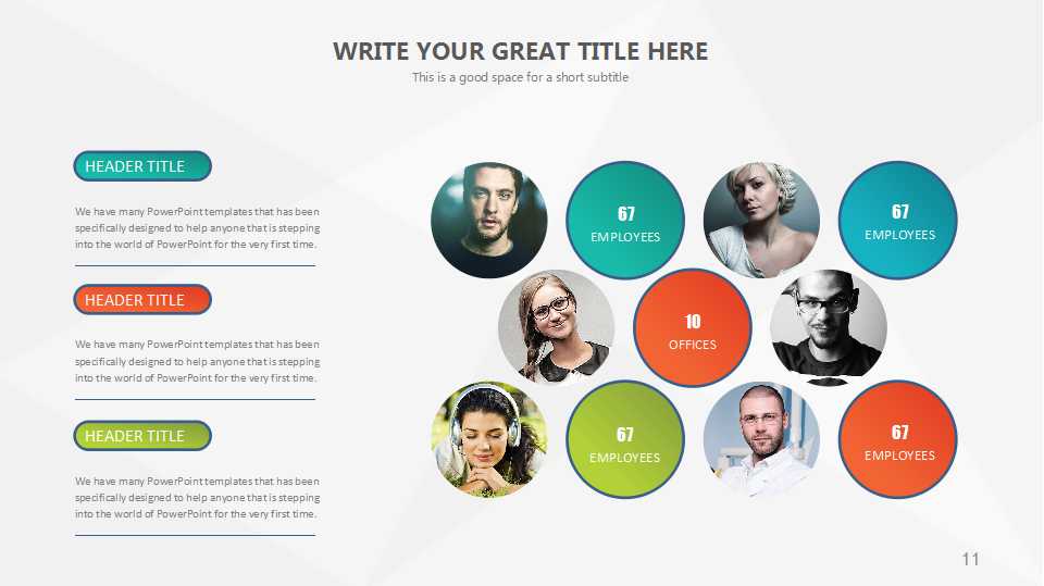 气泡与白色背景PPT模板