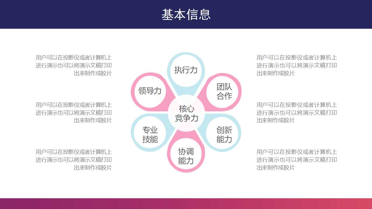 动画模板PPT——深蓝色表图