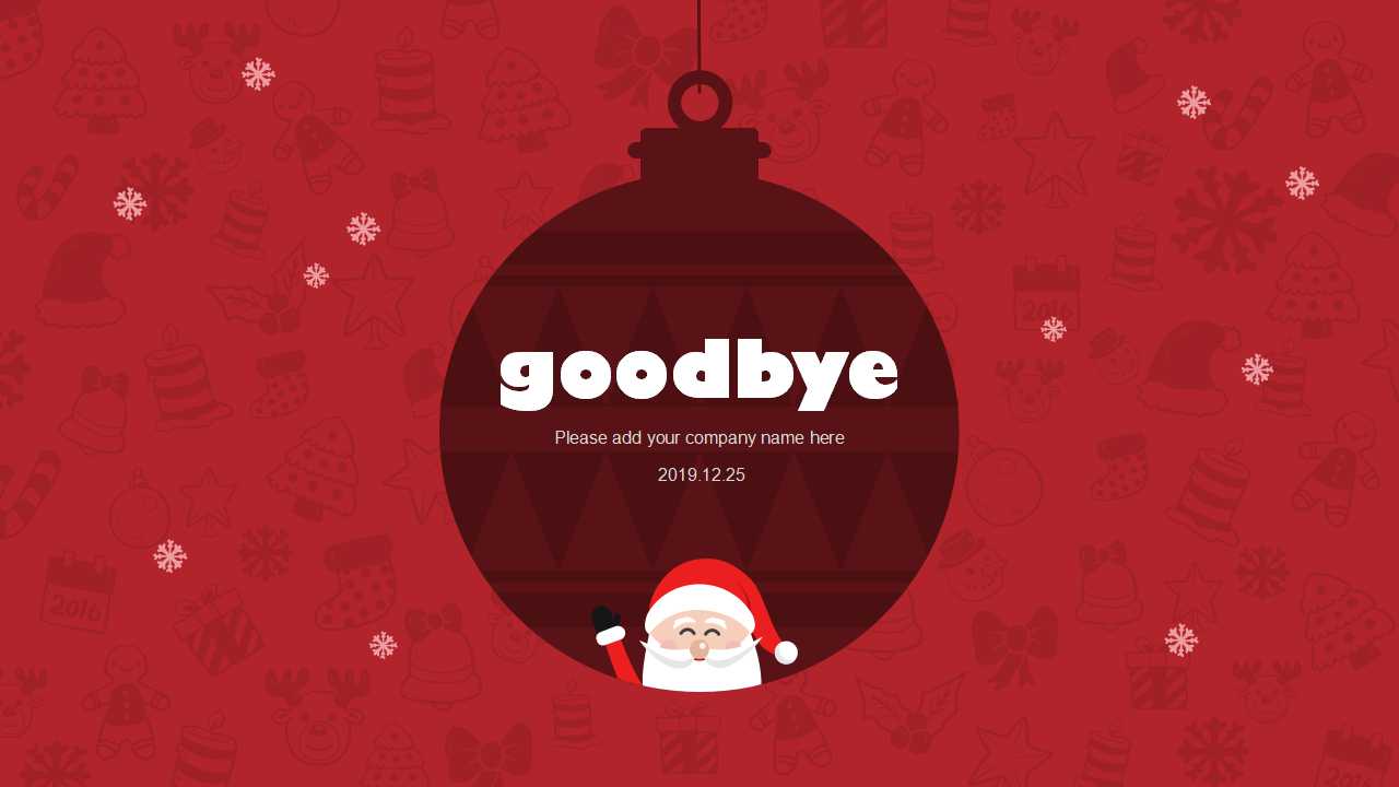 圣诞节PPT模板——花环图片