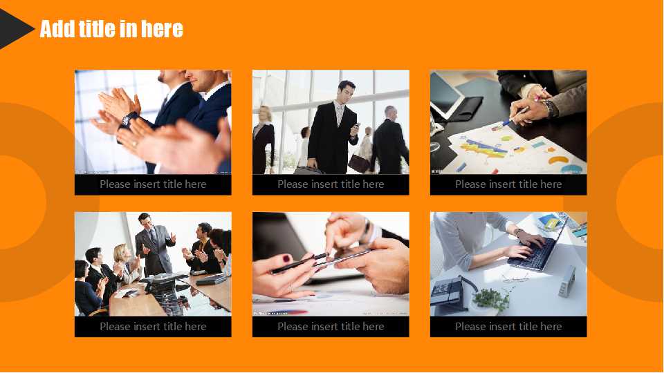 柔和的橘黄色抽象PPT模板下载