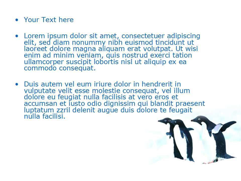 linux企鹅背景的幻灯片PPT模版