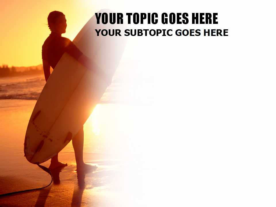 PPT模版-有脚印的沙滩