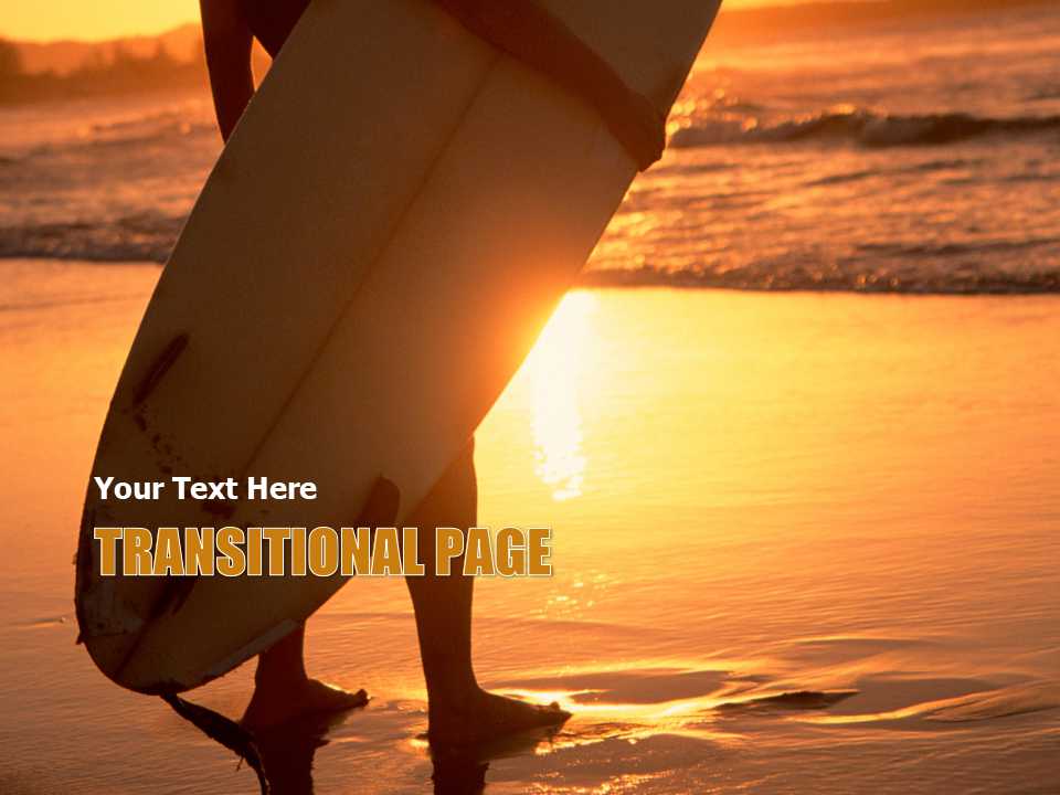 PPT模版-有脚印的沙滩