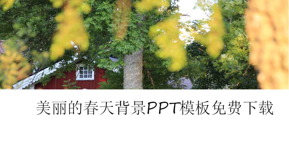 美丽的春天背景PPT模板免费下载