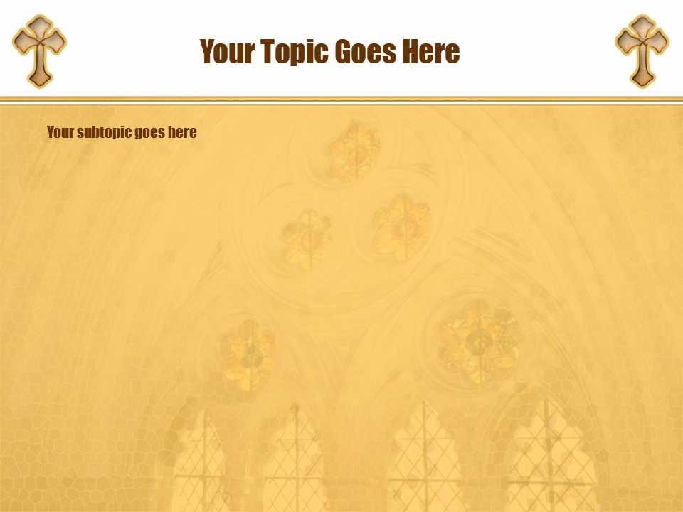 宗教神话PPT模板之玻璃十字架