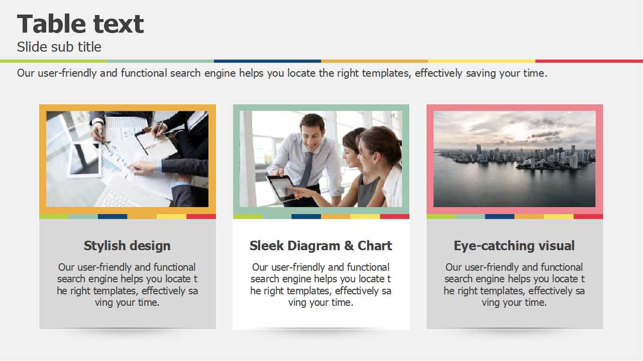 国外-彩色图形PPT模板