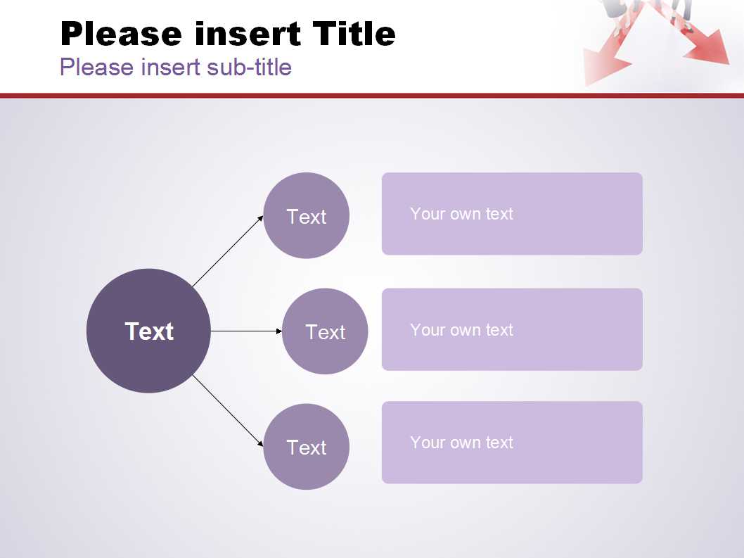 立体红色箭头PPT模板免费下载