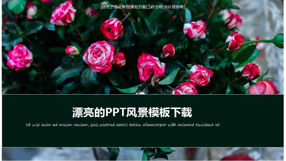 漂亮的PPT风景模板下载