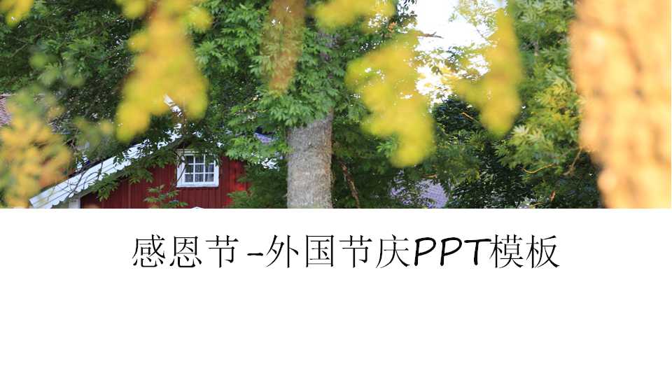 感恩节-外国节庆PPT模板