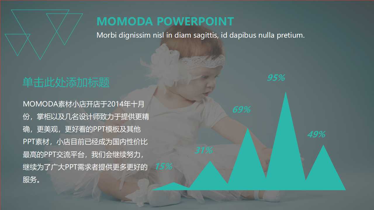 芭蕾婴儿PPT背景幻灯片下载