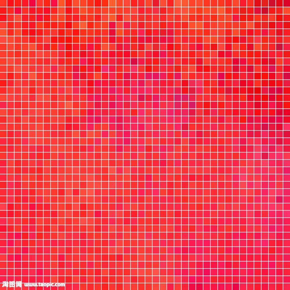 PPT模板-红色网格图案