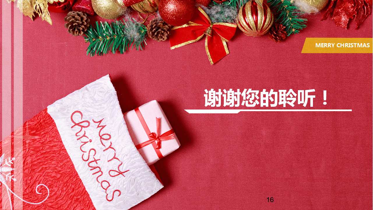 圣诞节相册的免费PPT模板