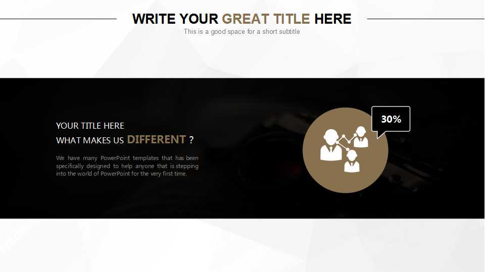 黑色背景高端商务通用PPT模版