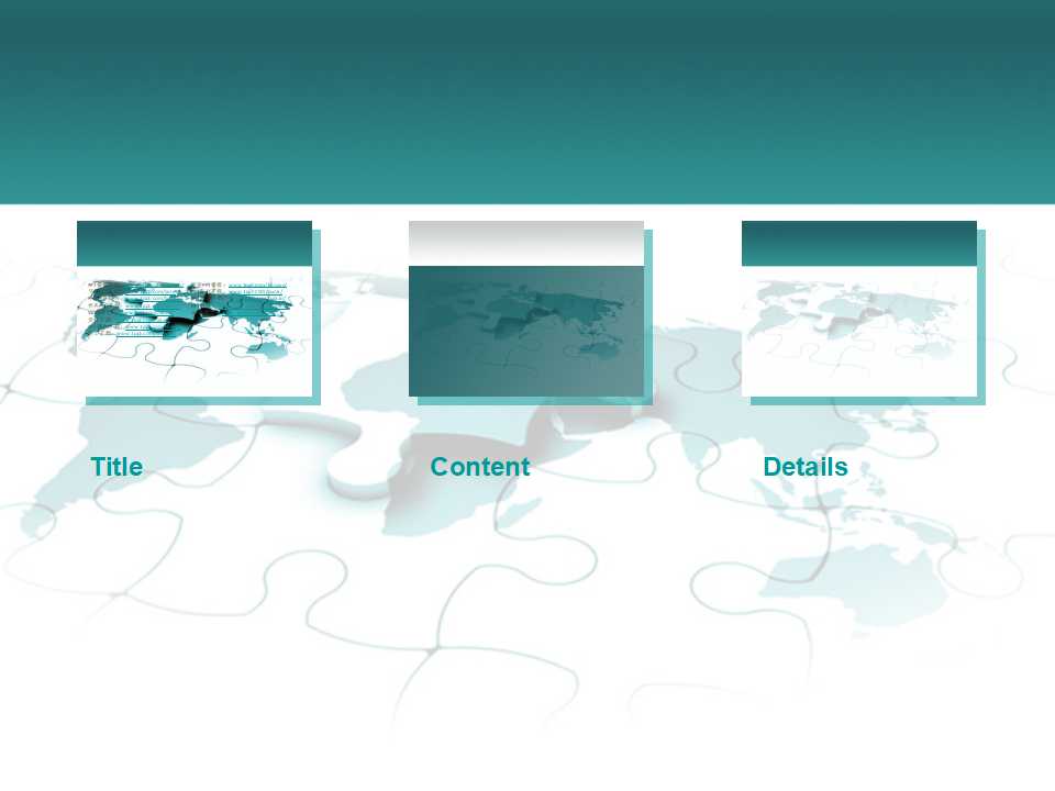 世界地图PPT模板__墨绿色背景