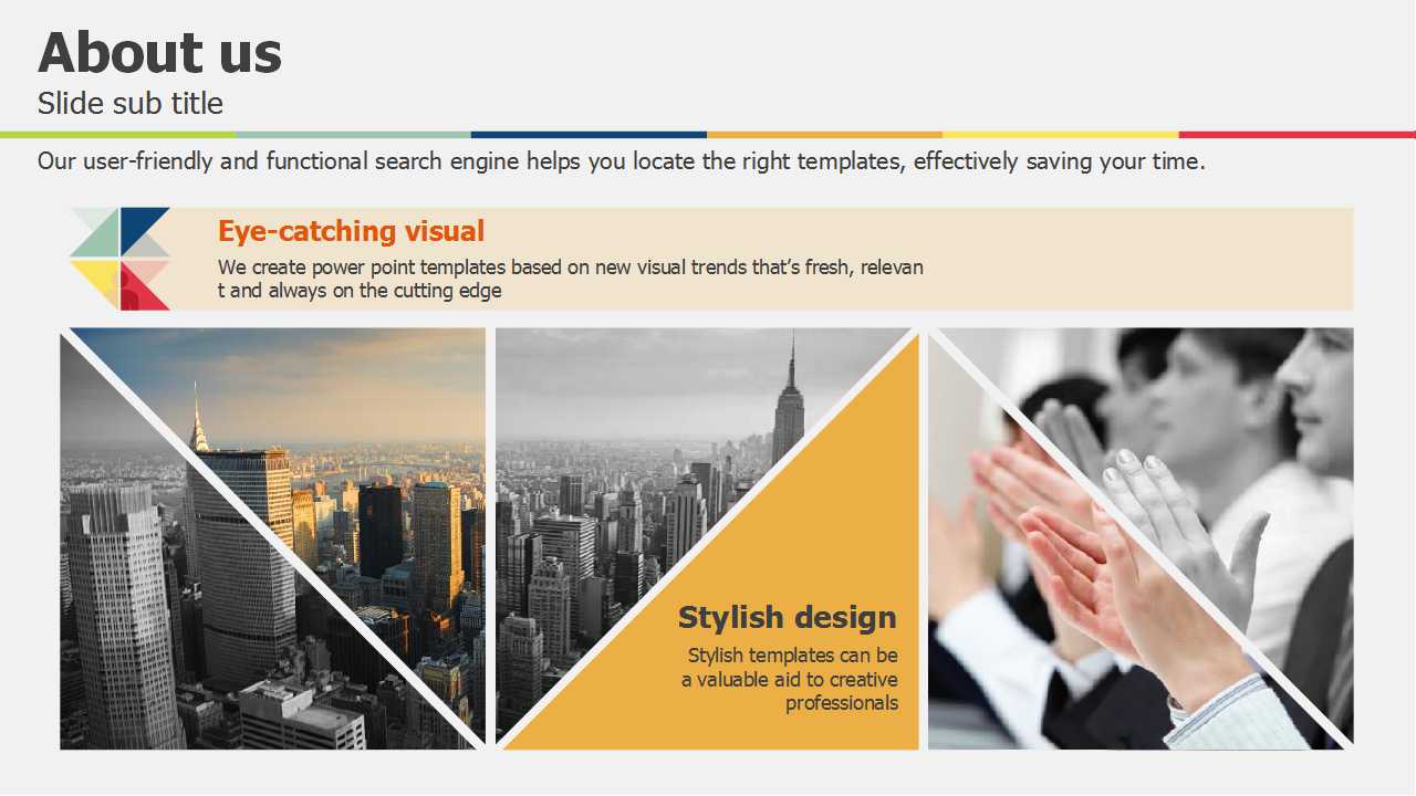 国外-彩色图形PPT模板